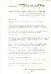 Anthony Boucher letter - 1958